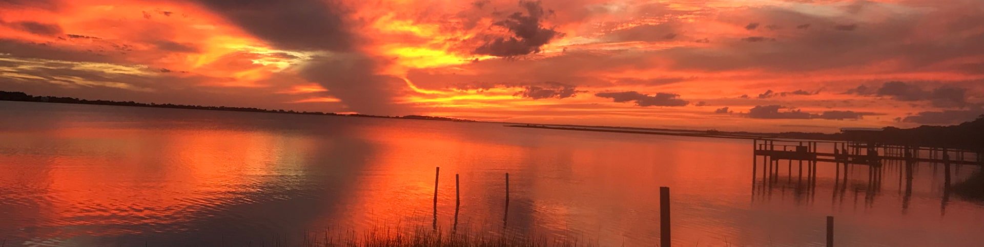 Sunset over water in Alligator Point Sunset over water in Alligator Point